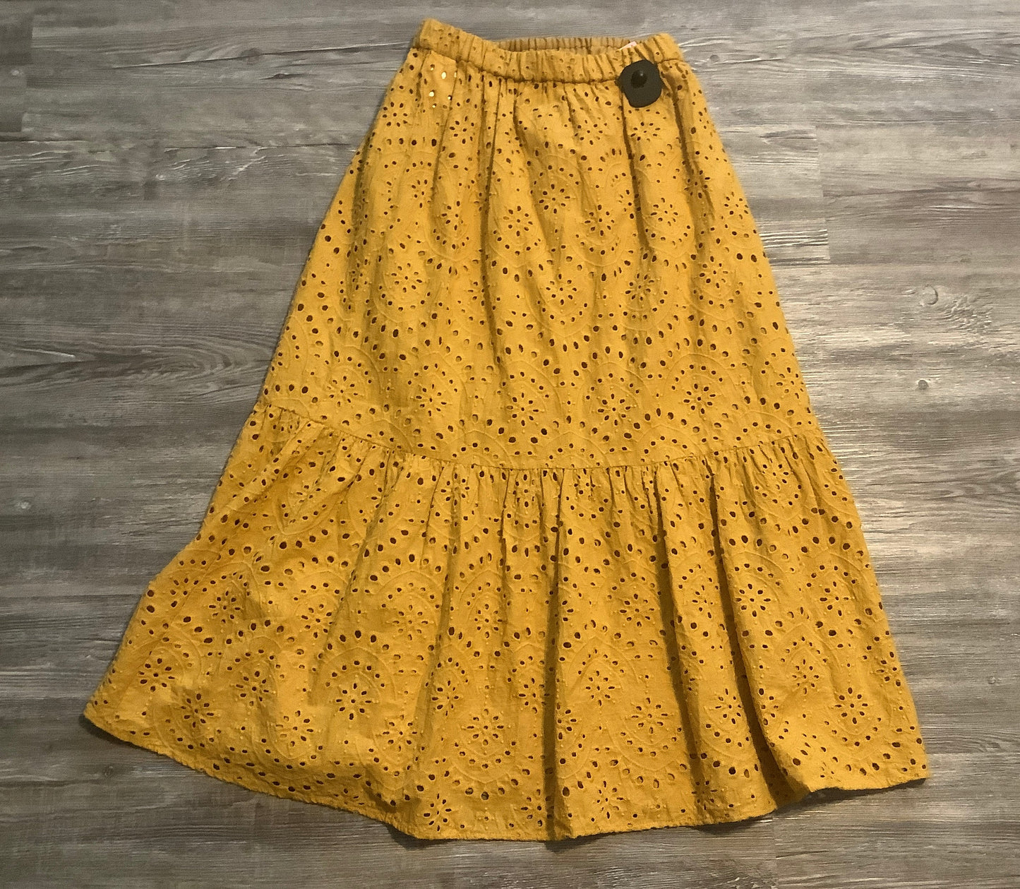 Yellow Skirt Midi Cmc, Size Xs