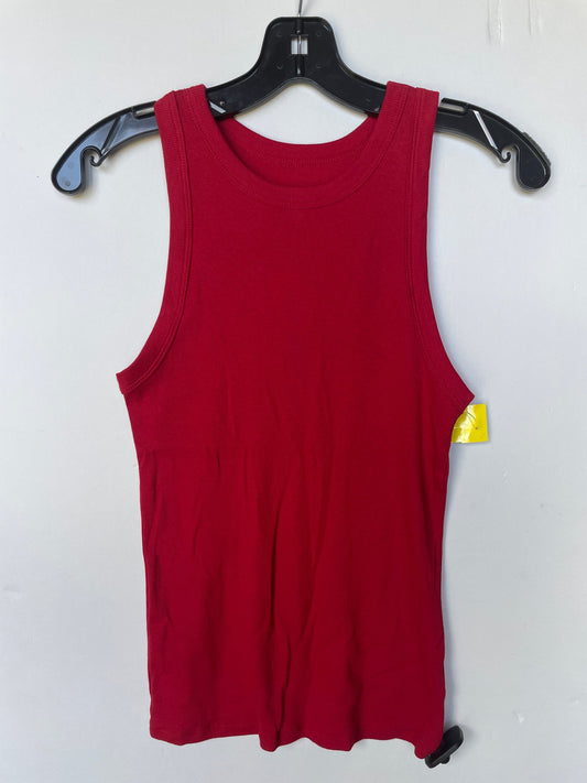 Top Sleeveless Basic By A New Day In Red, Size: M