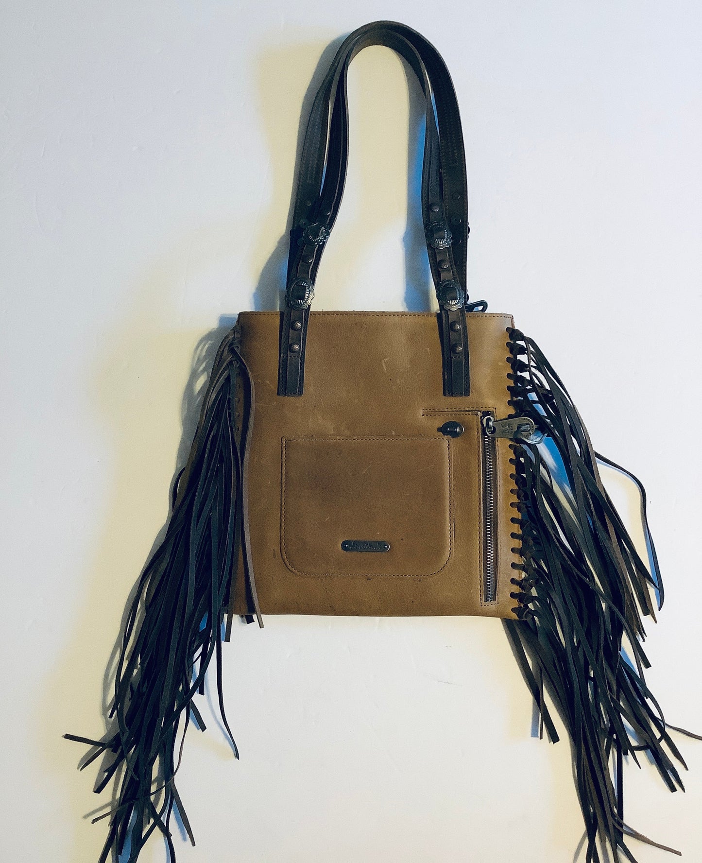 Handbag Leather By Cmb, Size: Medium