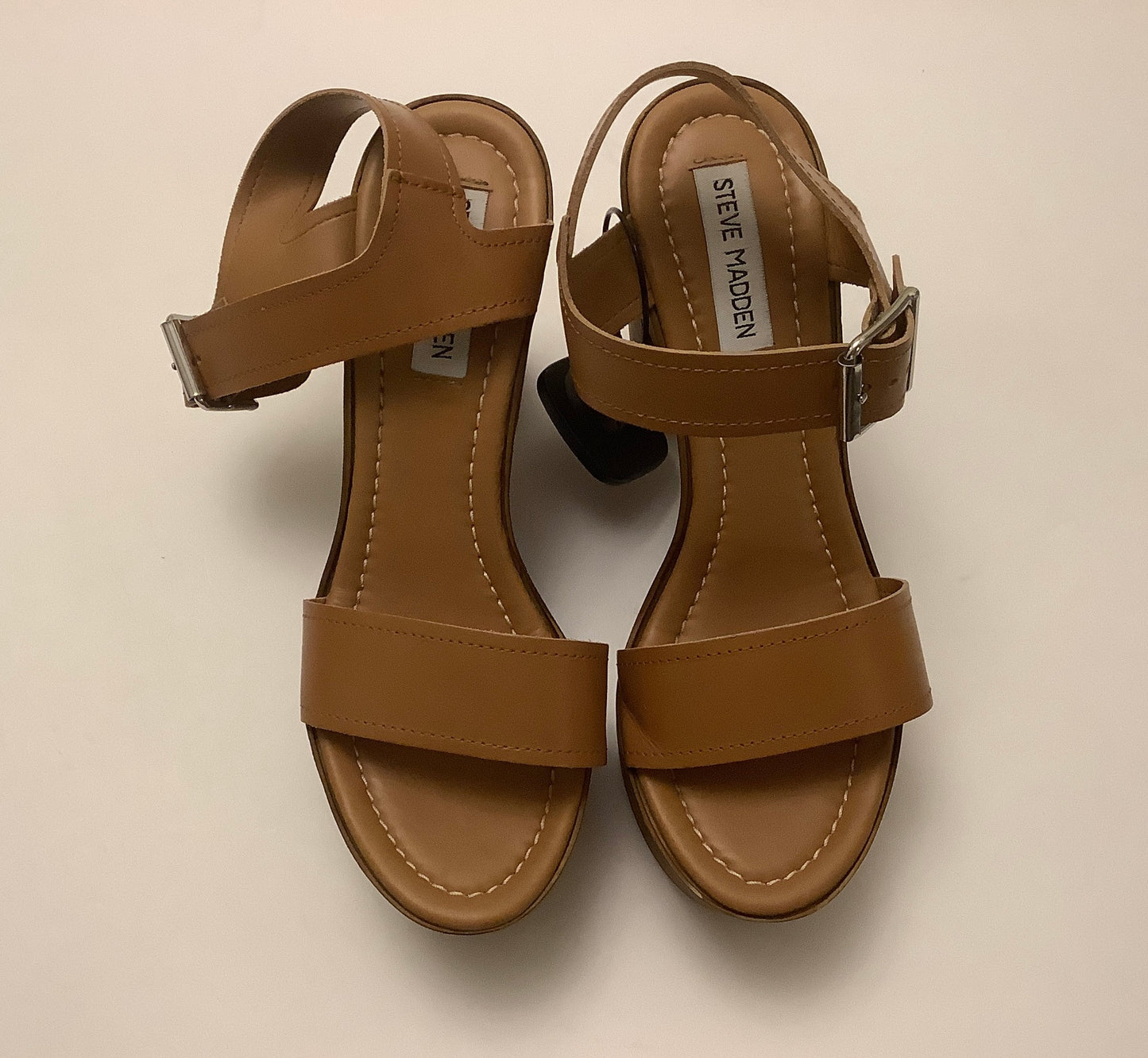 Shoes Heels Block By Steve Madden In Brown, Size: 9