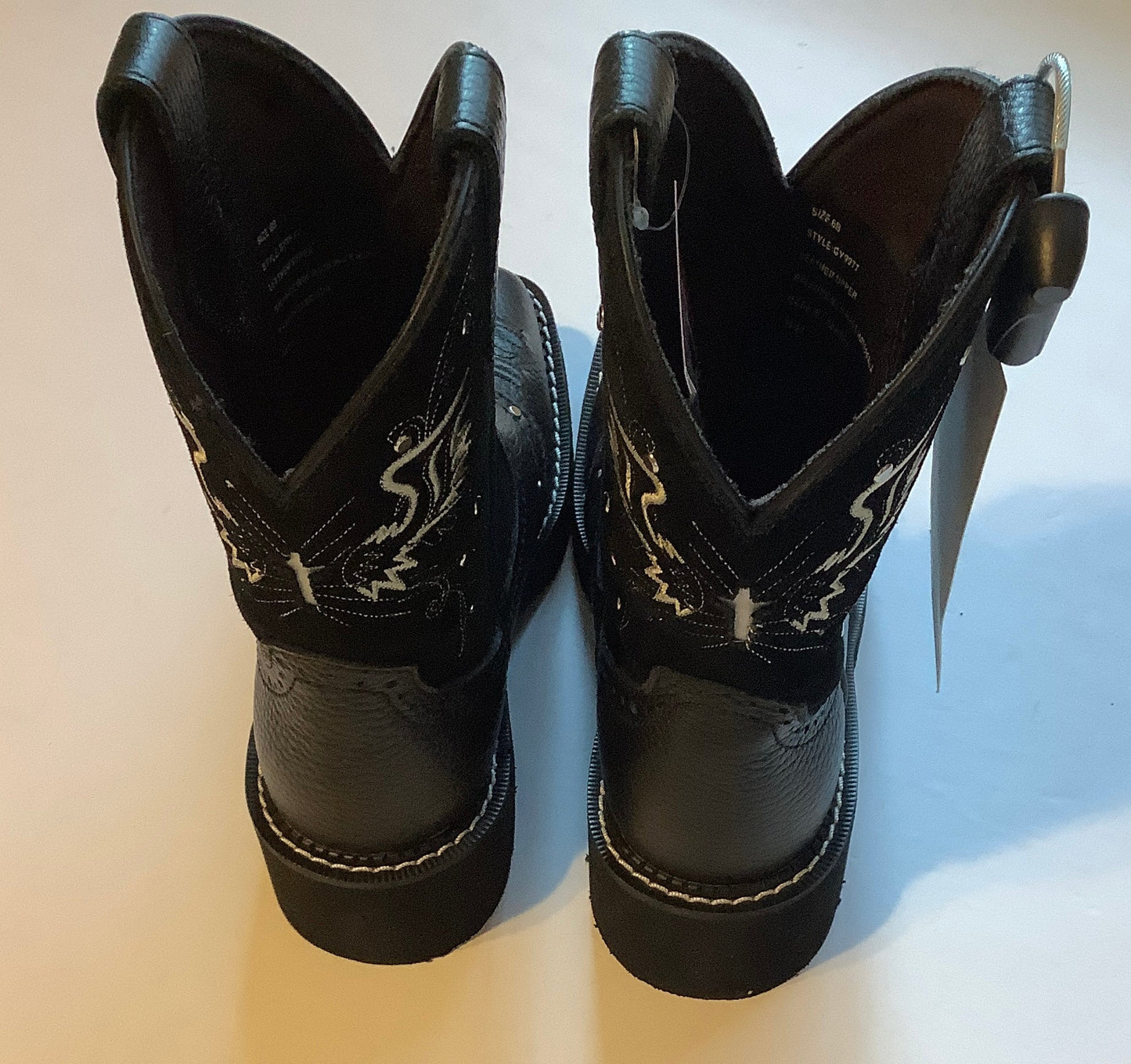 Boots Western By Justin In Black, Size: 6