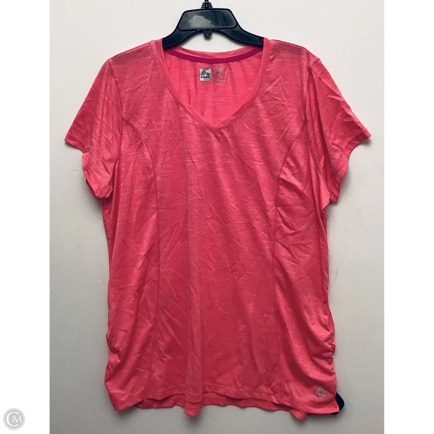 Athletic Top Short Sleeve By Rbx In Pink, Size: 2x