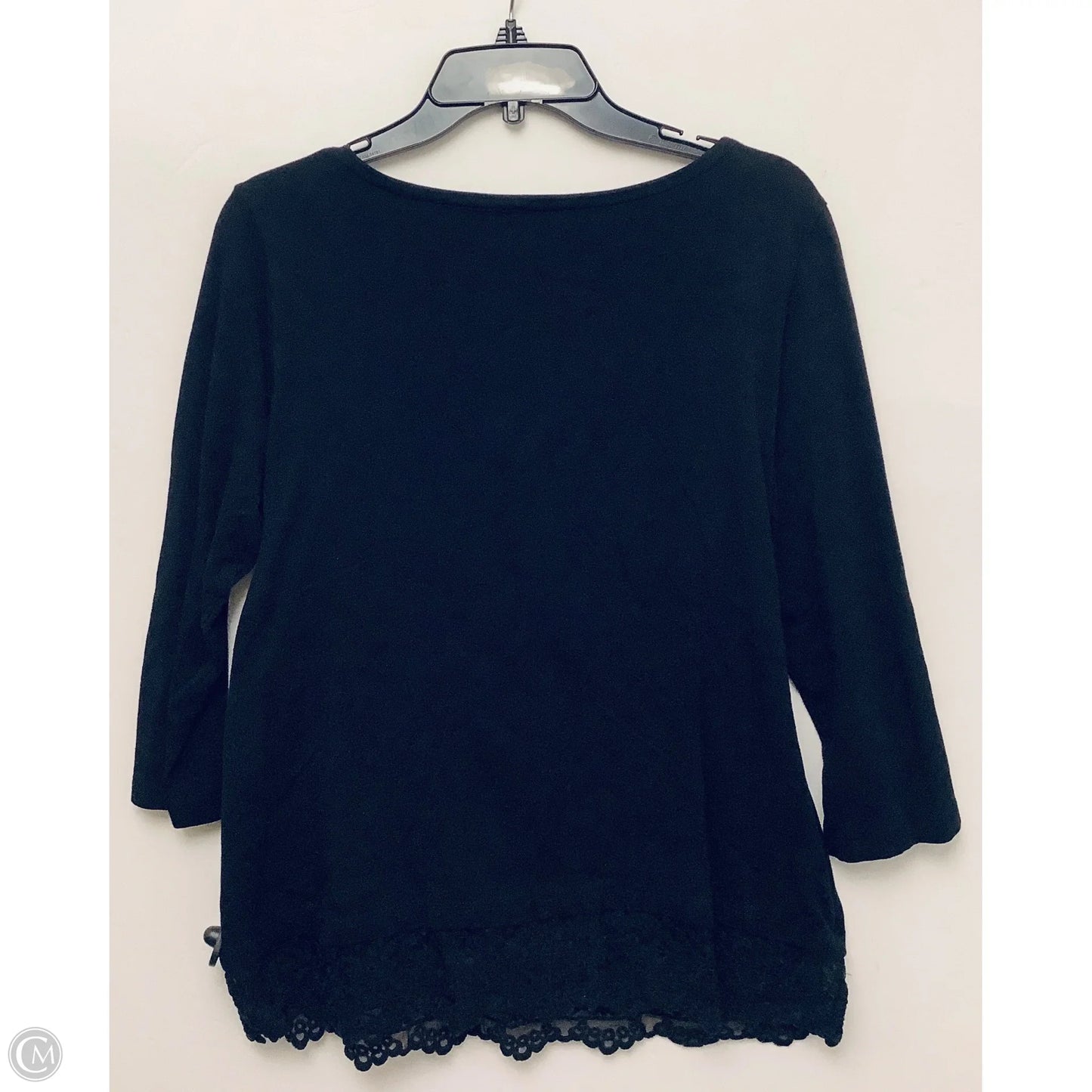 Top Long Sleeve By Tommy Hilfiger In Black, Size: L