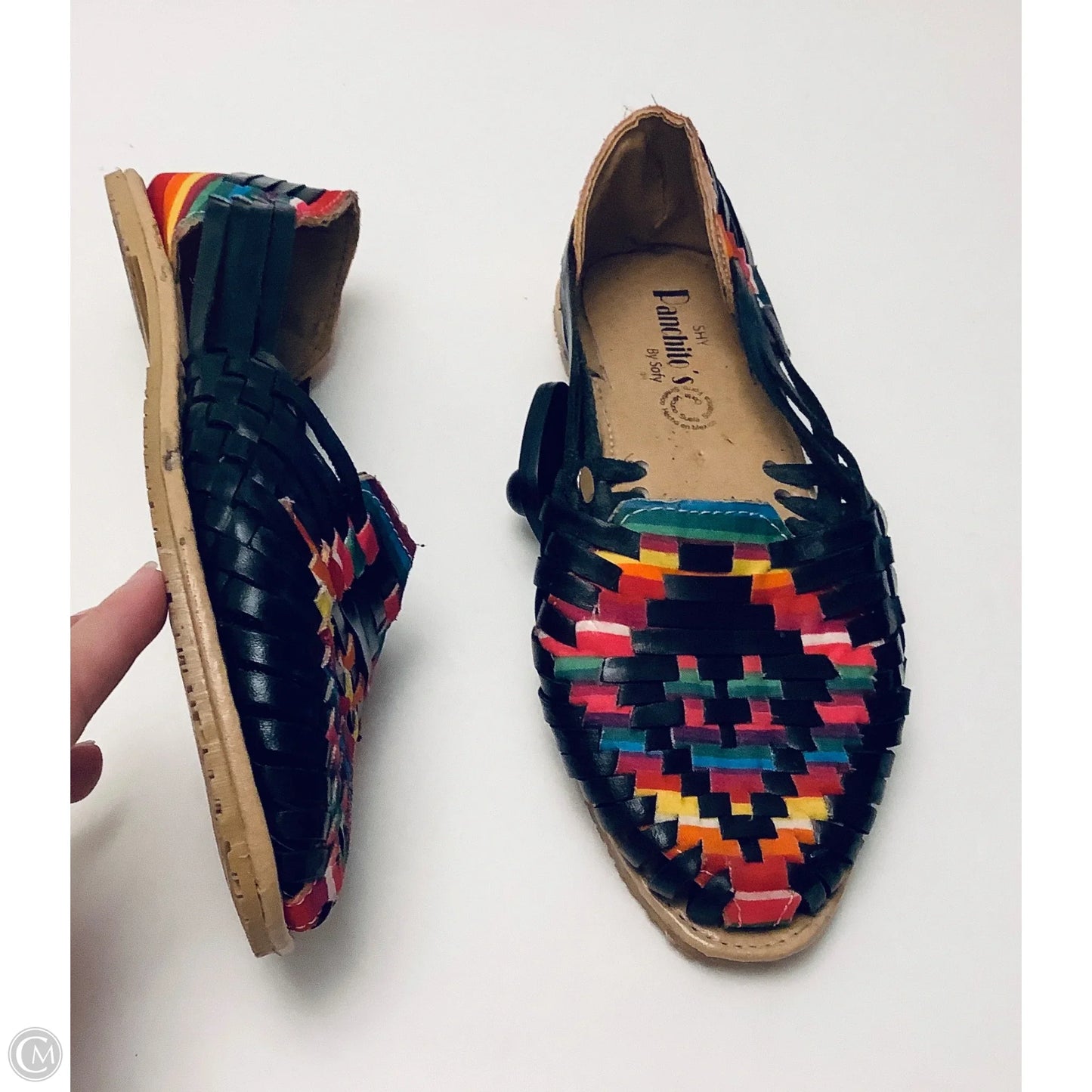 Shoes Flats By Clothes Mentor In Multi-colored, Size: 7.5