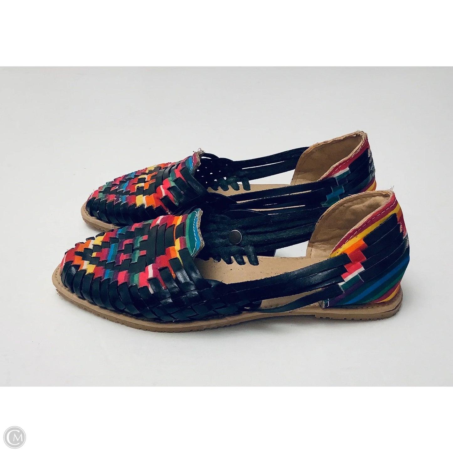Shoes Flats By Clothes Mentor In Multi-colored, Size: 7.5