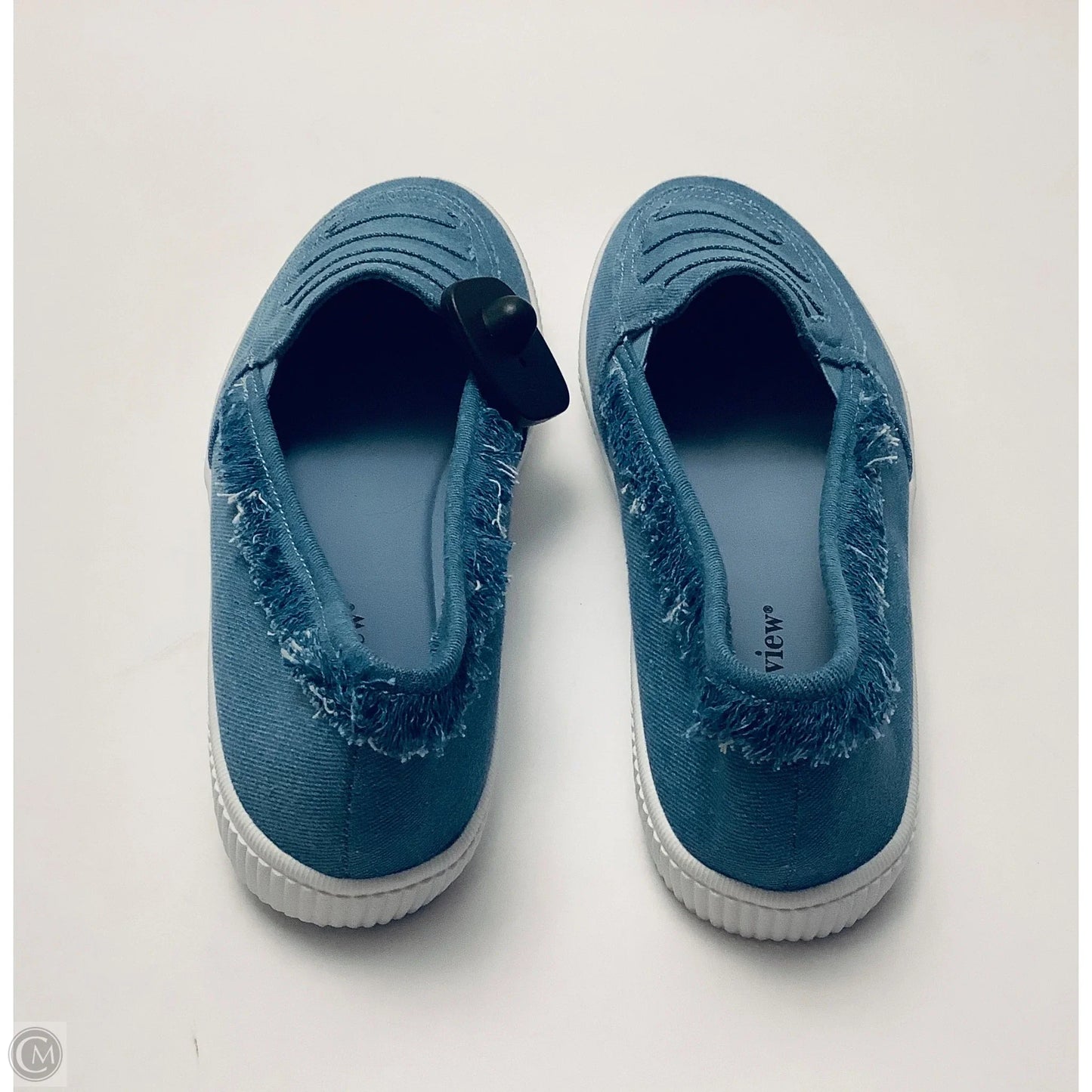 Shoes Flats By Comfortview In Blue Denim, Size: 10