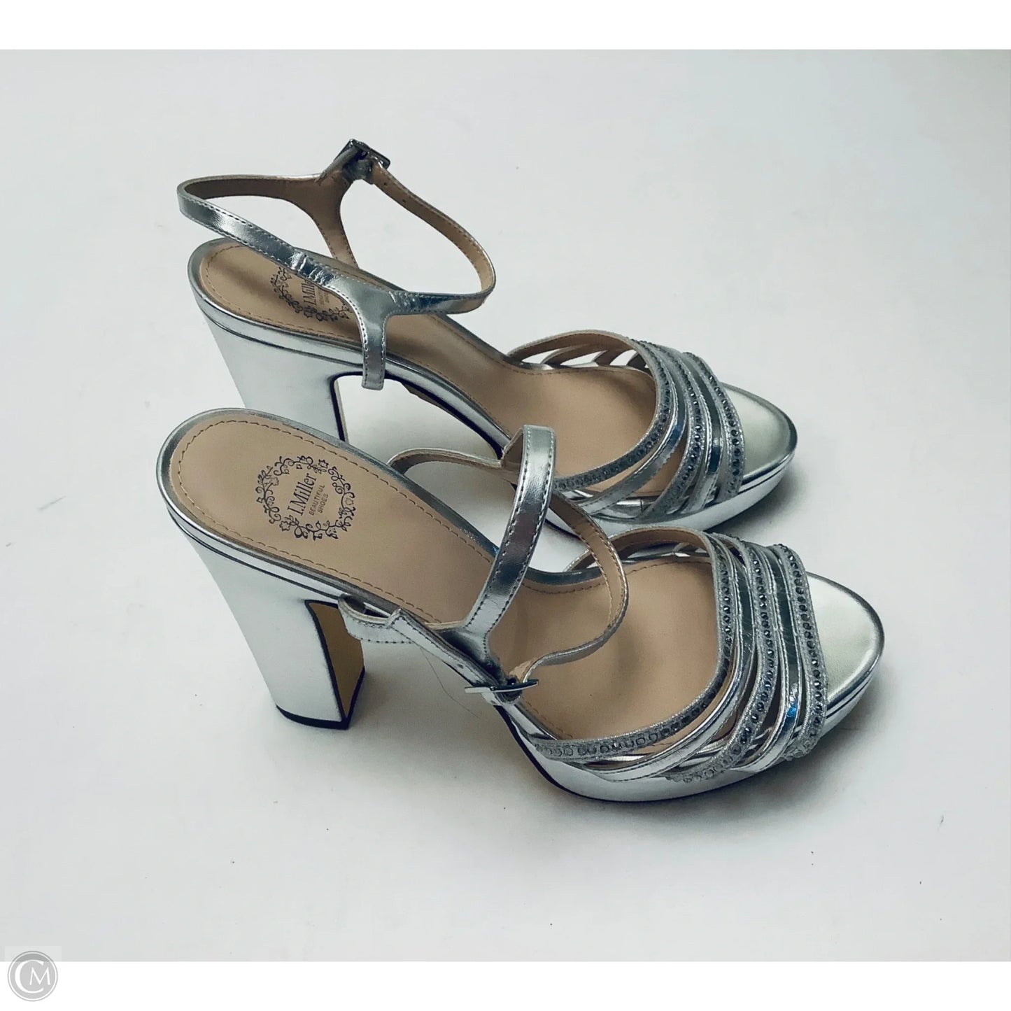 Sandals Heels Wedge By Gianni Bini In Striped Pattern, Size: 8