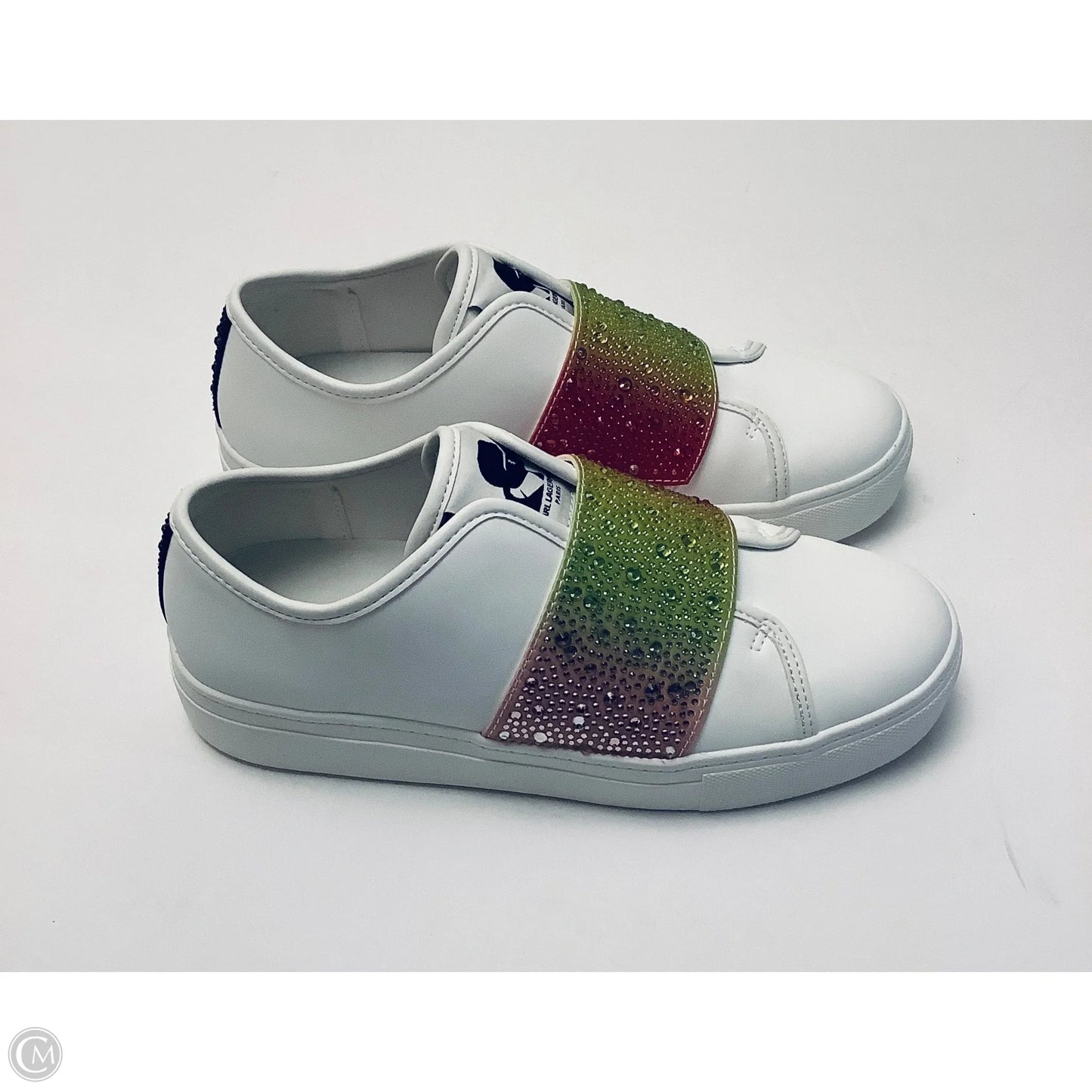 Shoes Designer By Karl Lagerfeld In White, Size: 7.5