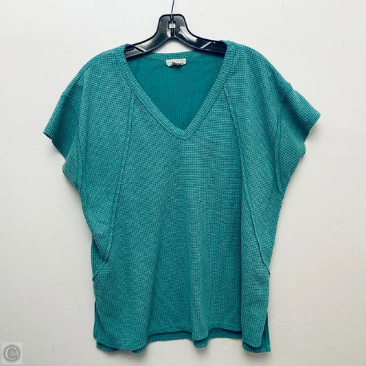 Top Short Sleeve By Andree By Unit In Green, Size: L