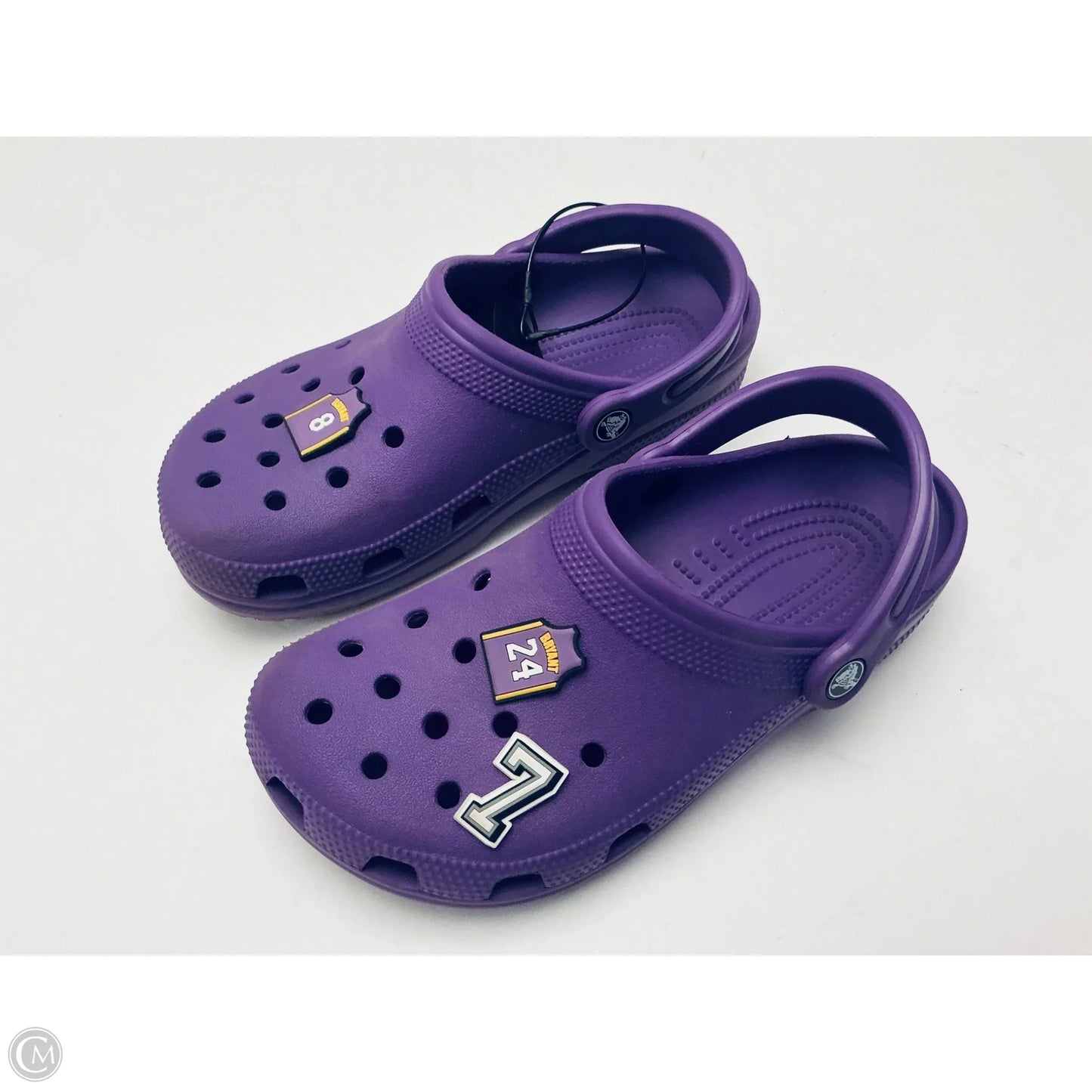 Shoes Flats By Crocs In Purple, Size: 7