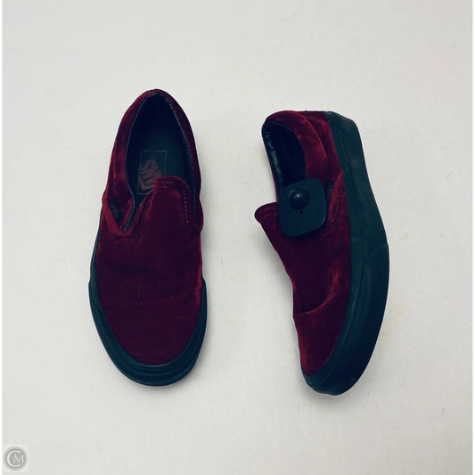 Shoes Flats By Vans In Red, Size: 7