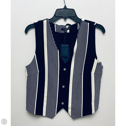 Top Sleeveless By Skies Are Blue In Striped Pattern, Size: M