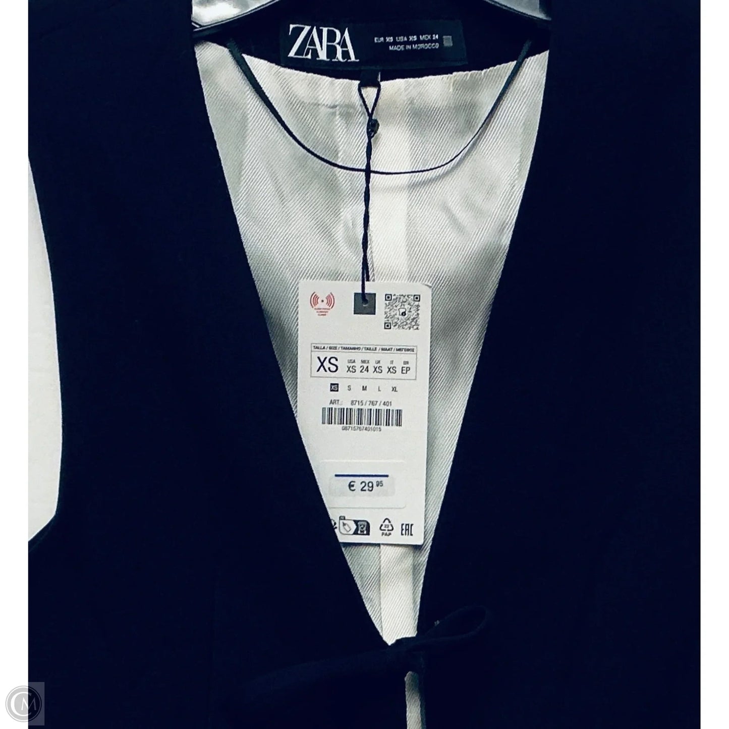 Vest Other By Zara In Navy, Size: Xs