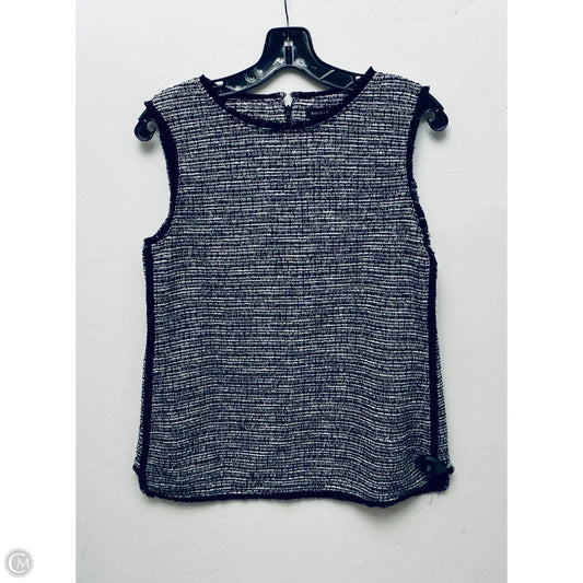 Top Sleeveless By Banana Republic In Black & White, Size: M