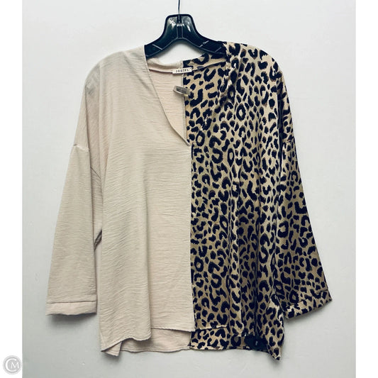 Top Long Sleeve By Jodifl In Animal Print, Size: S