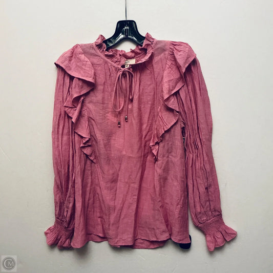 Top Long Sleeve By Entro In Pink, Size: M