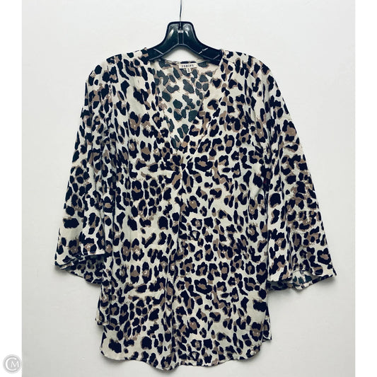 Top Long Sleeve By Jodifl In Animal Print, Size: M