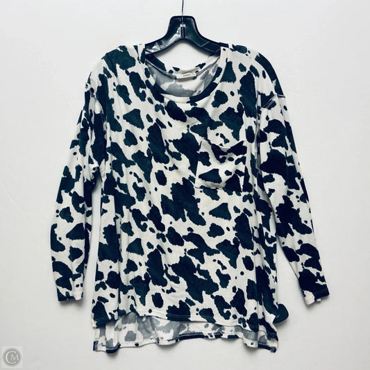 Top Long Sleeve By Jodifl In Animal Print, Size: M
