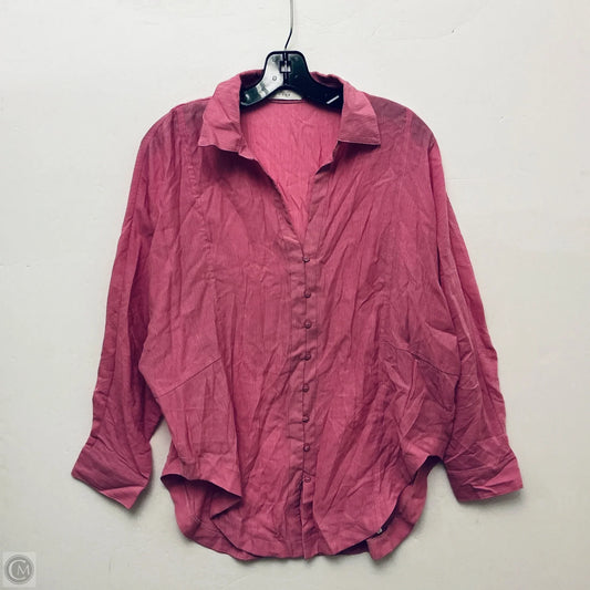 Top Short Sleeve By Lush In Pink, Size: S