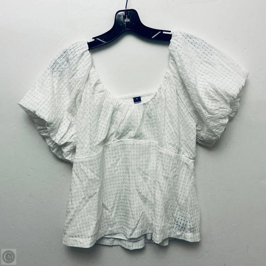 Top Short Sleeve By Old Navy In White, Size: M