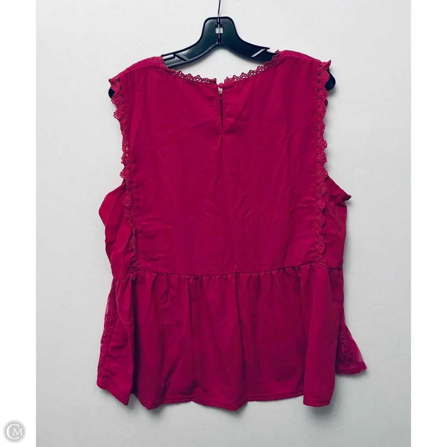 Top Sleeveless By Andree By Unit In Pink, Size: 1x