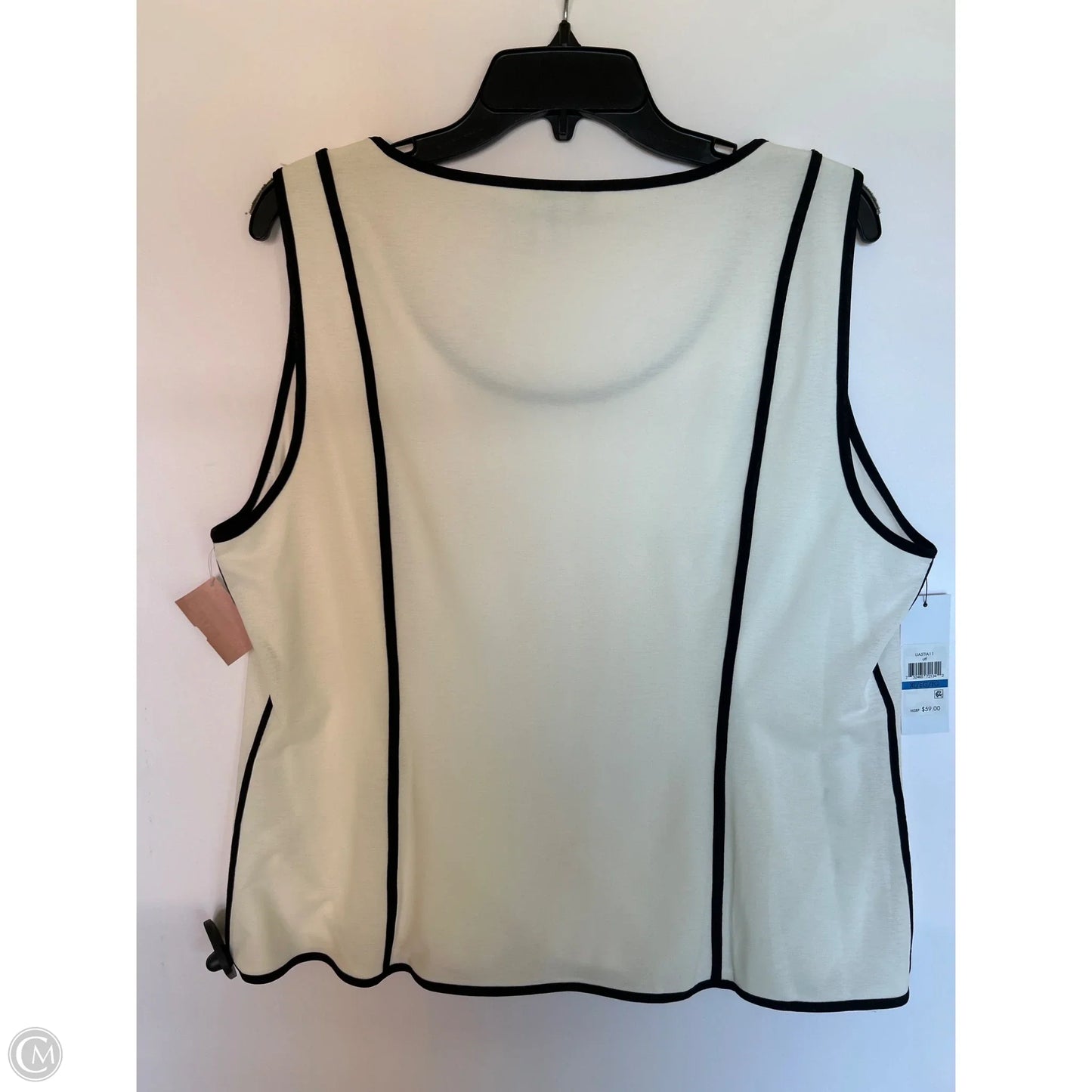 Top Sleeveless By Dkny In White, Size: Xl