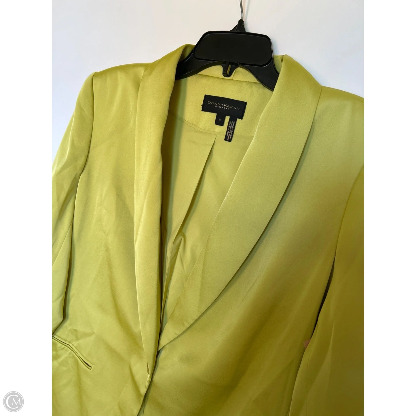 Blazer By Donna Karan In Green, Size: Xl