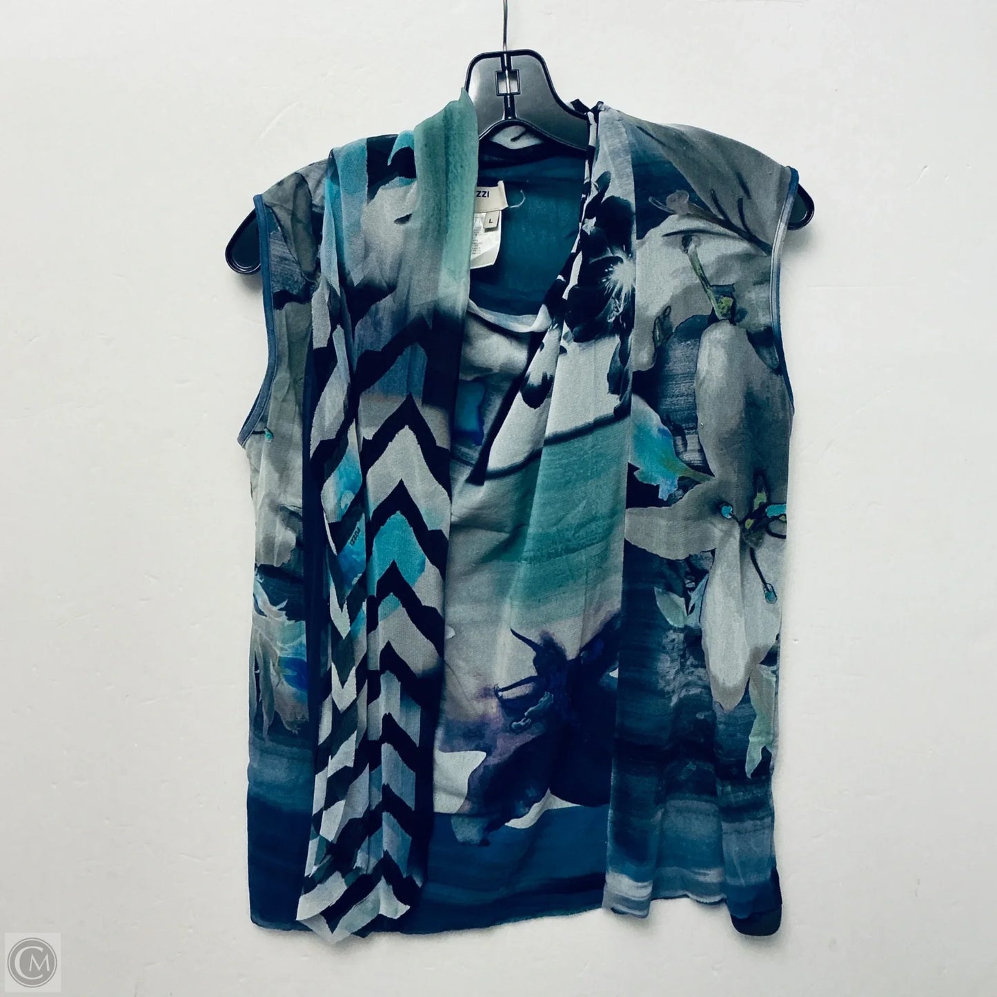 Top Sleeveless By Clothes Mentor In Blue & Green, Size: L