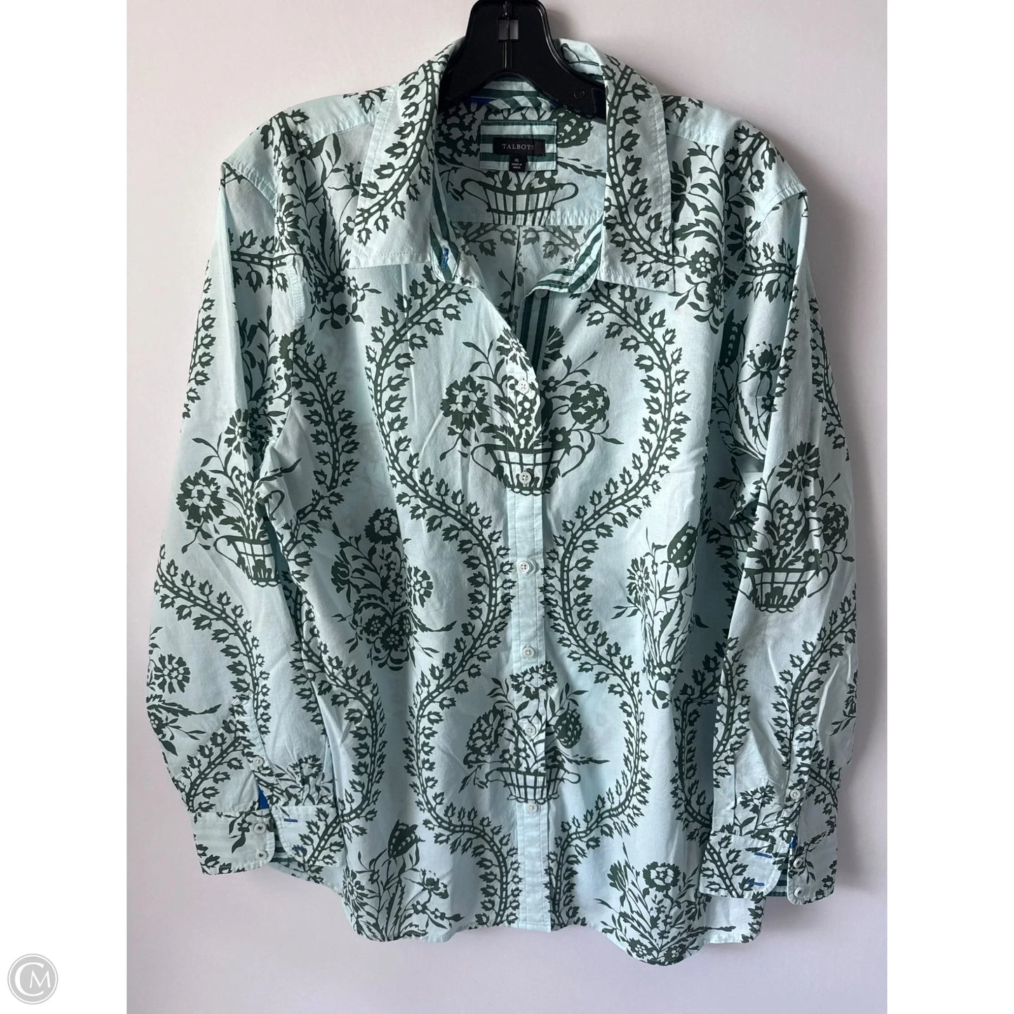 Top Long Sleeve By Talbots In Blue, Size: Xl