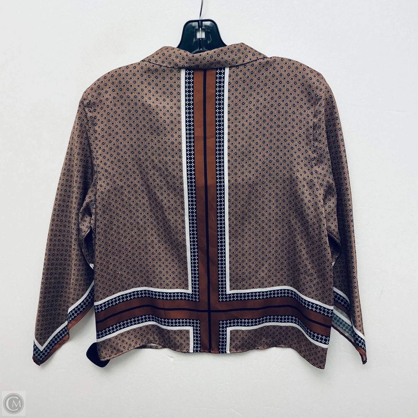 Top Long Sleeve By Zara In Brown, Size: M