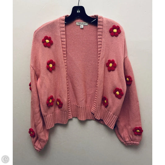 Sweater Cardigan By Francesca’s In Pink, Size: L