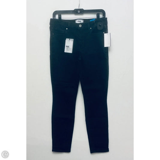 Jeans Skinny By Paige In Black Denim, Size: 6