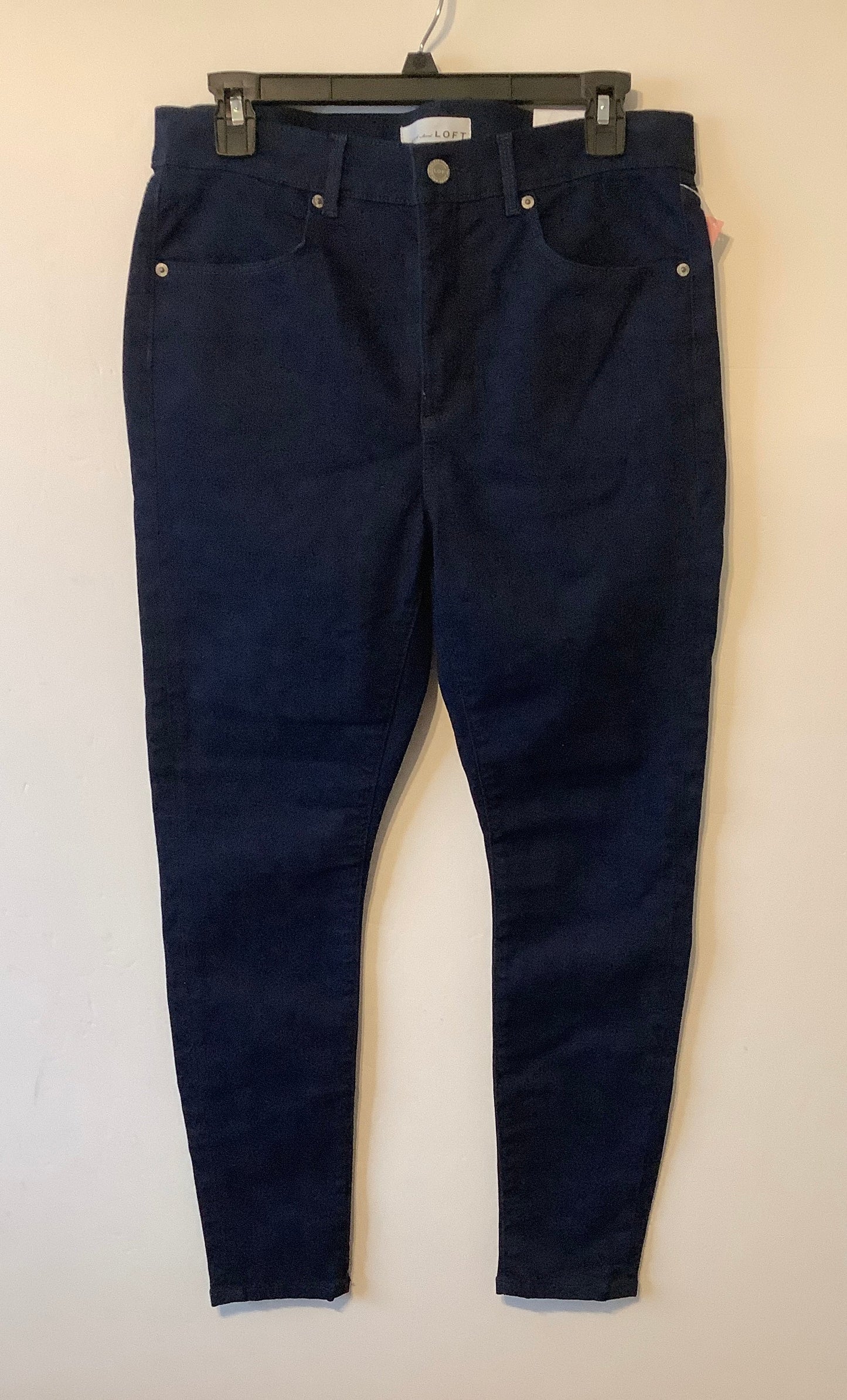 Jeans Skinny By Loft In Blue Denim, Size: 12petite