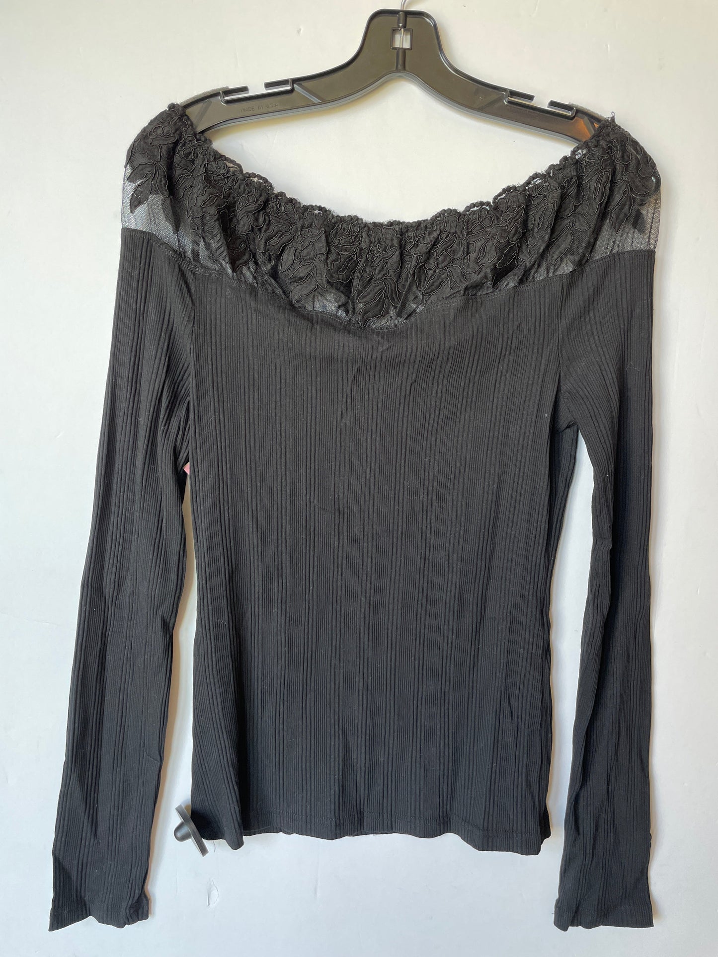 Black Top Long Sleeve Free People, Size L