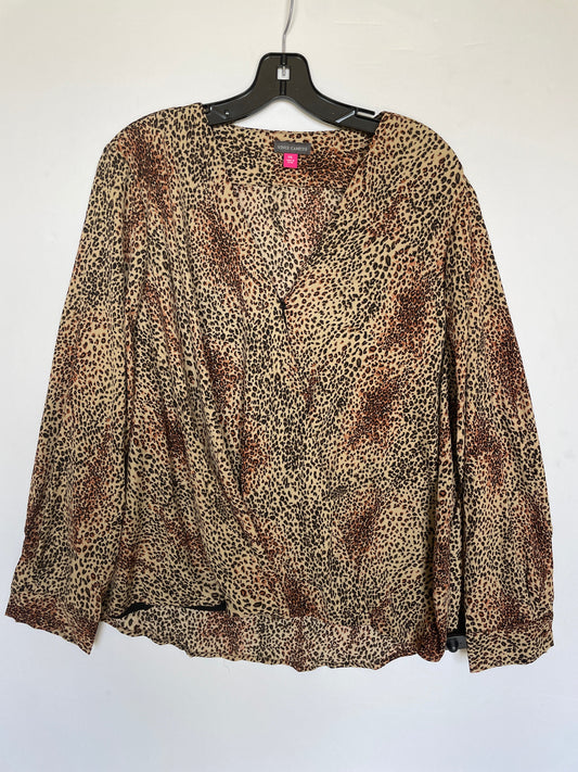 Animal Print Top Long Sleeve Vince Camuto, Size Xxl