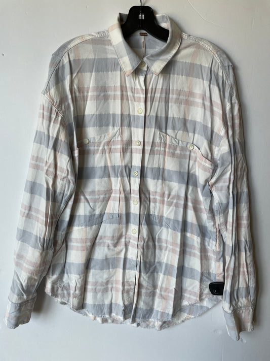 Plaid Pattern Top Long Sleeve Free People, Size S