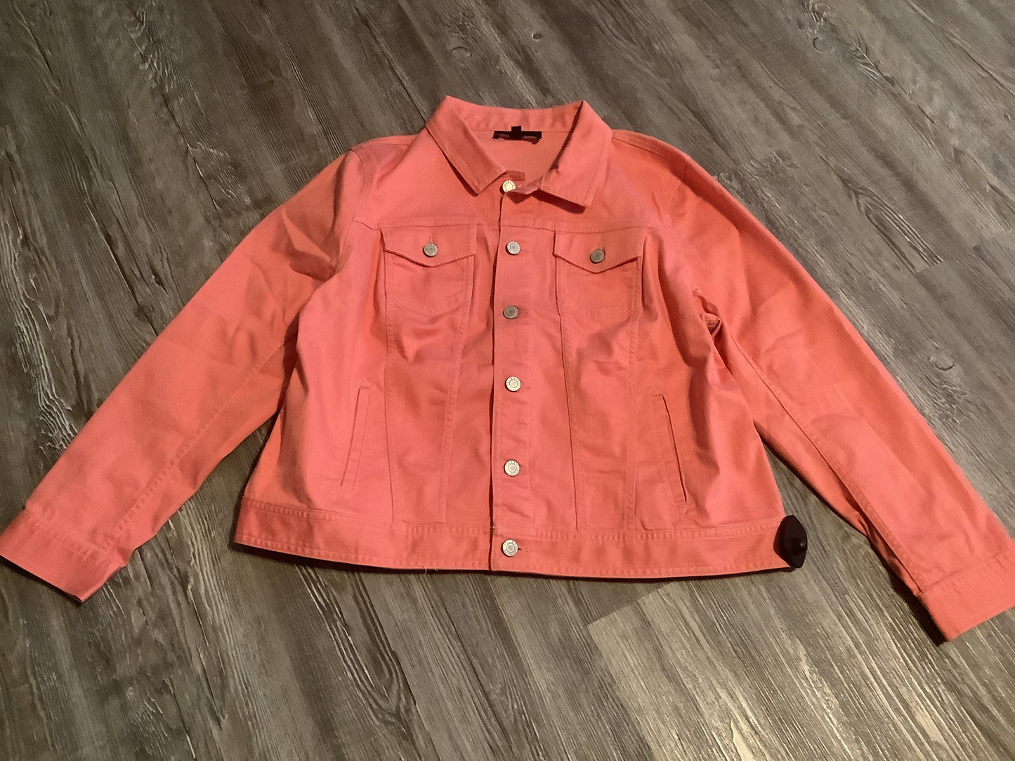 Pink Jacket Denim Talbots, Size Petite   Xl