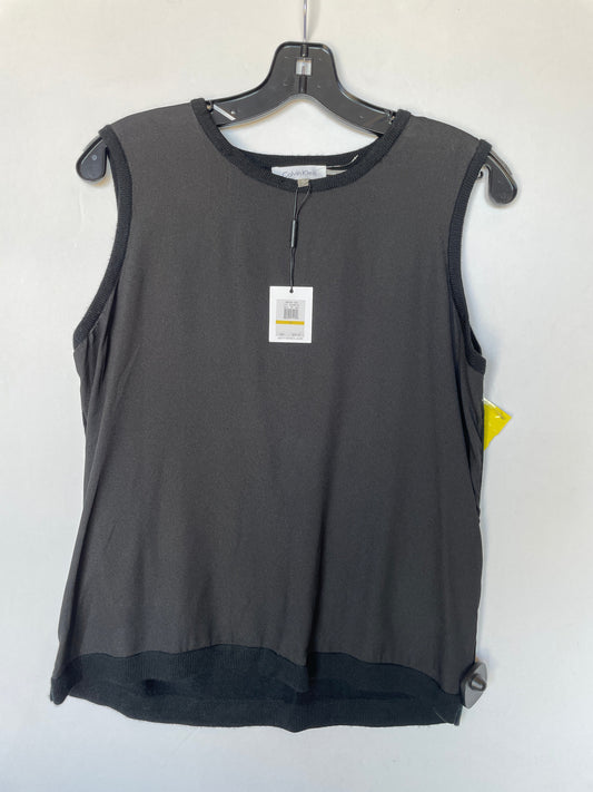 Top Sleeveless By Calvin Klein In Black, Size: M