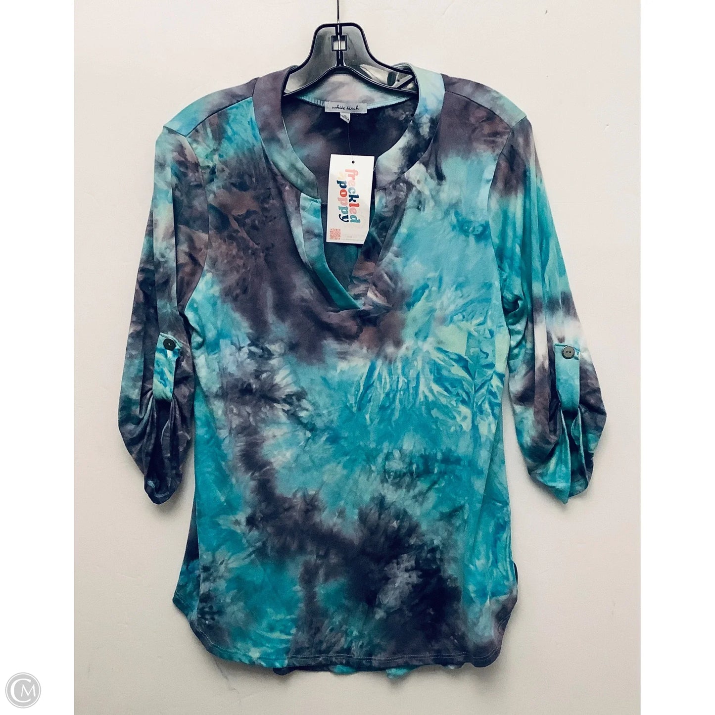 Top Long Sleeve By White Birch In Tie Dye Print, Size: S