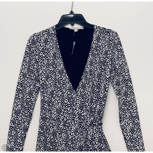 Dress Casual Midi By Loft In Black & White, Size: Xsp