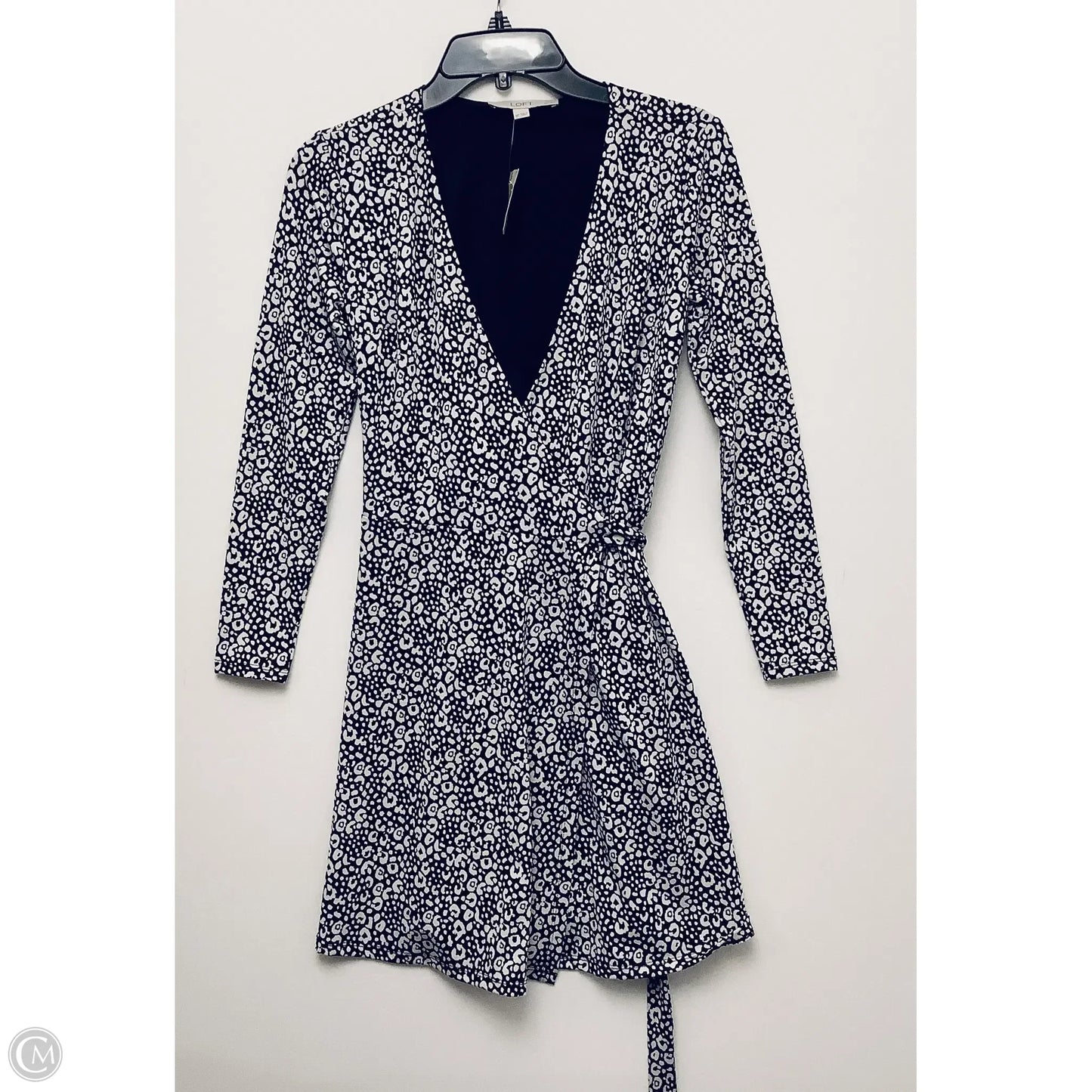 Dress Casual Midi By Loft In Black & White, Size: Xsp