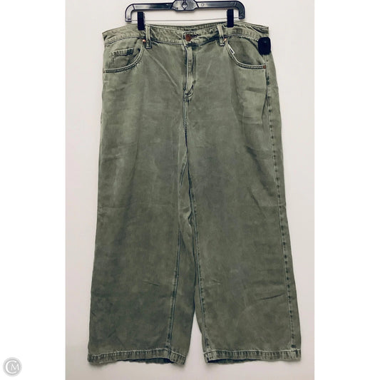 Jeans Wide Leg By Lane Bryant In Green Denim, Size: 16