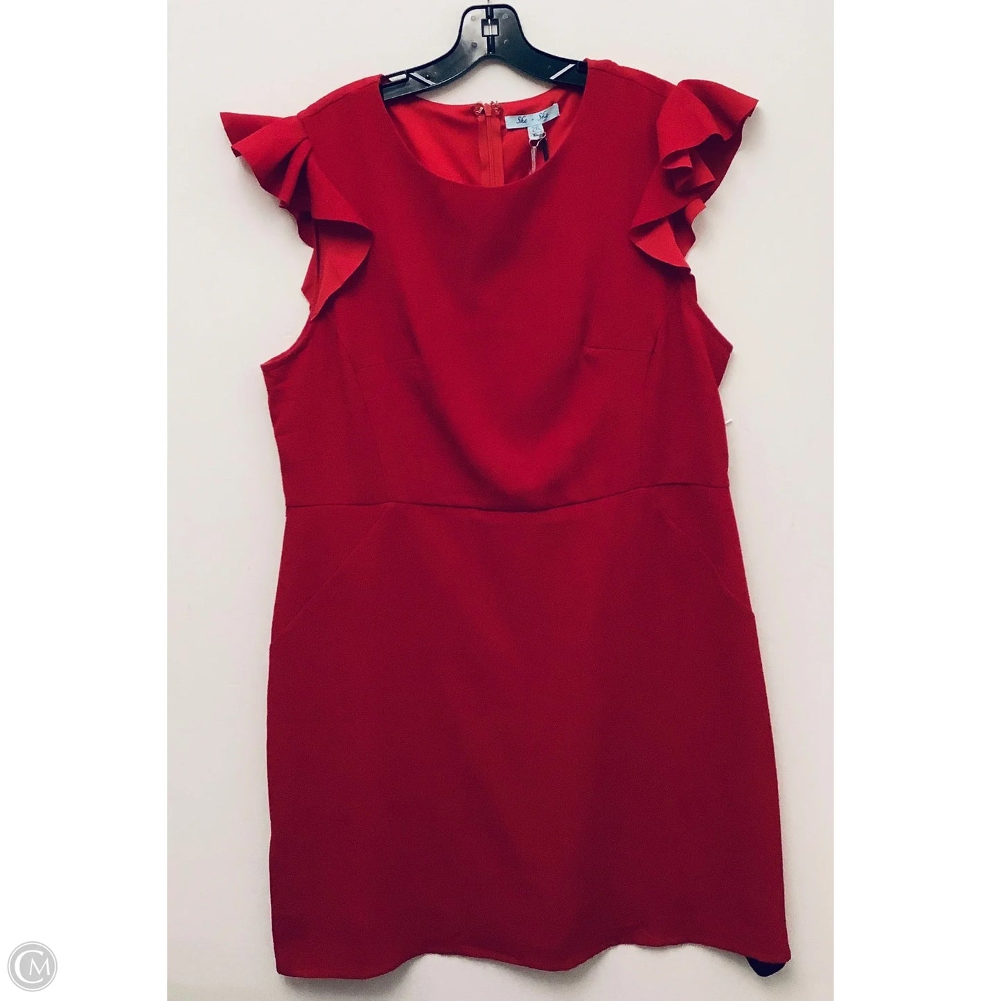 Dress Work By She + Sky In Red, Size: 2x