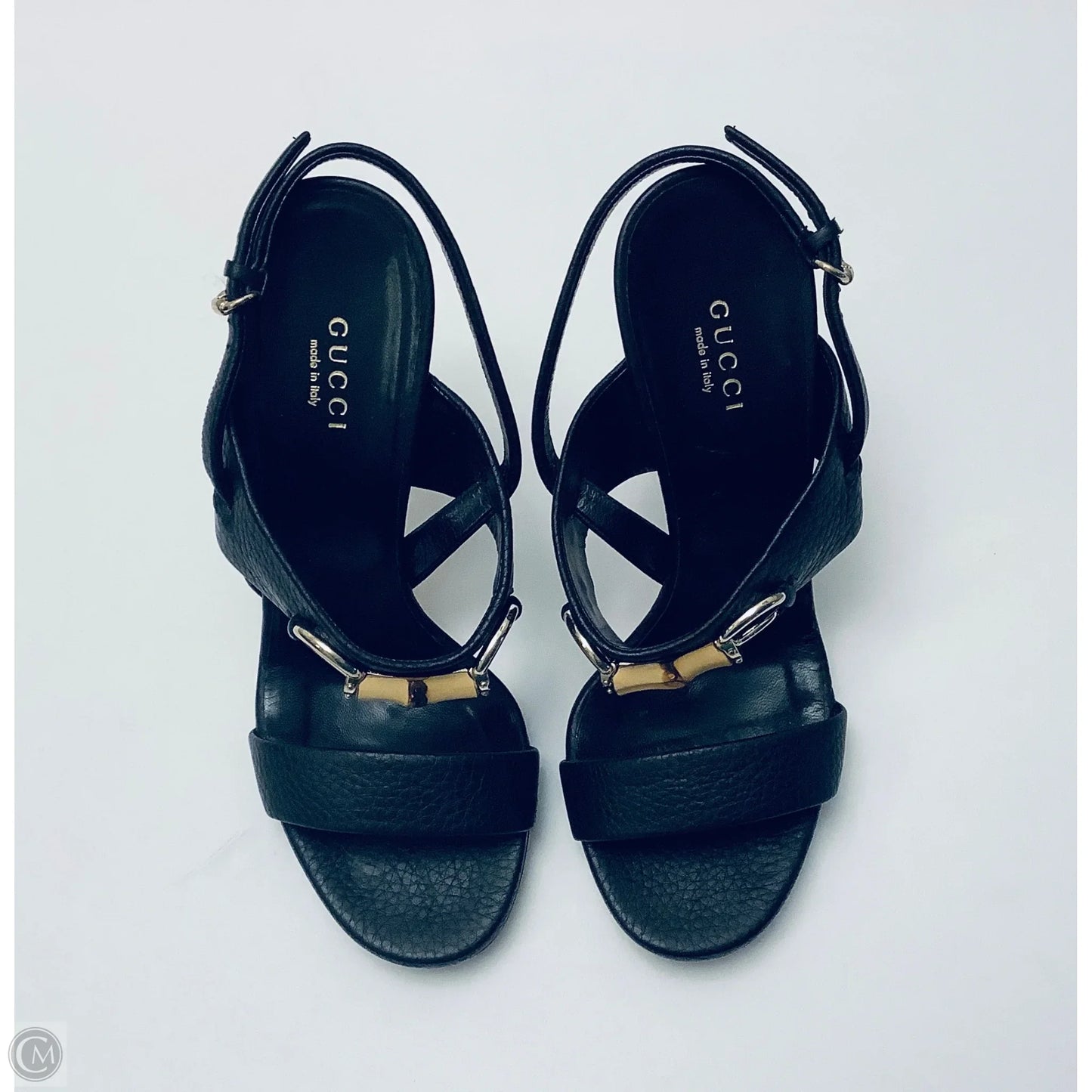 Shoes Luxury Designer By Gucci In Black, Size: 6.5