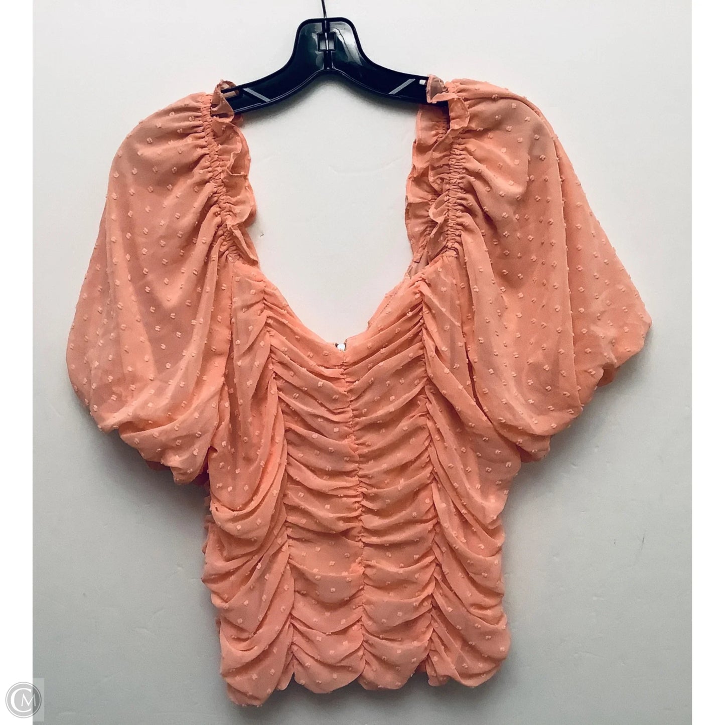 Top Short Sleeve By Ashley Stewart In Peach, Size: 2x