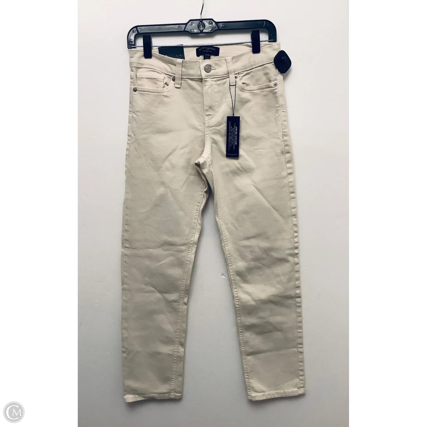 Jeans Skinny By Banana Republic In Tan Denim, Size: 0