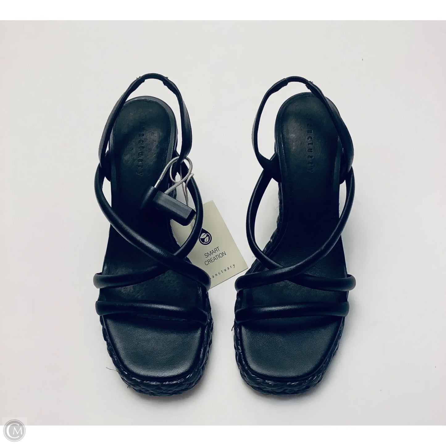 Sandals Heels Wedge By Sanctuary In Black, Size: 7.5