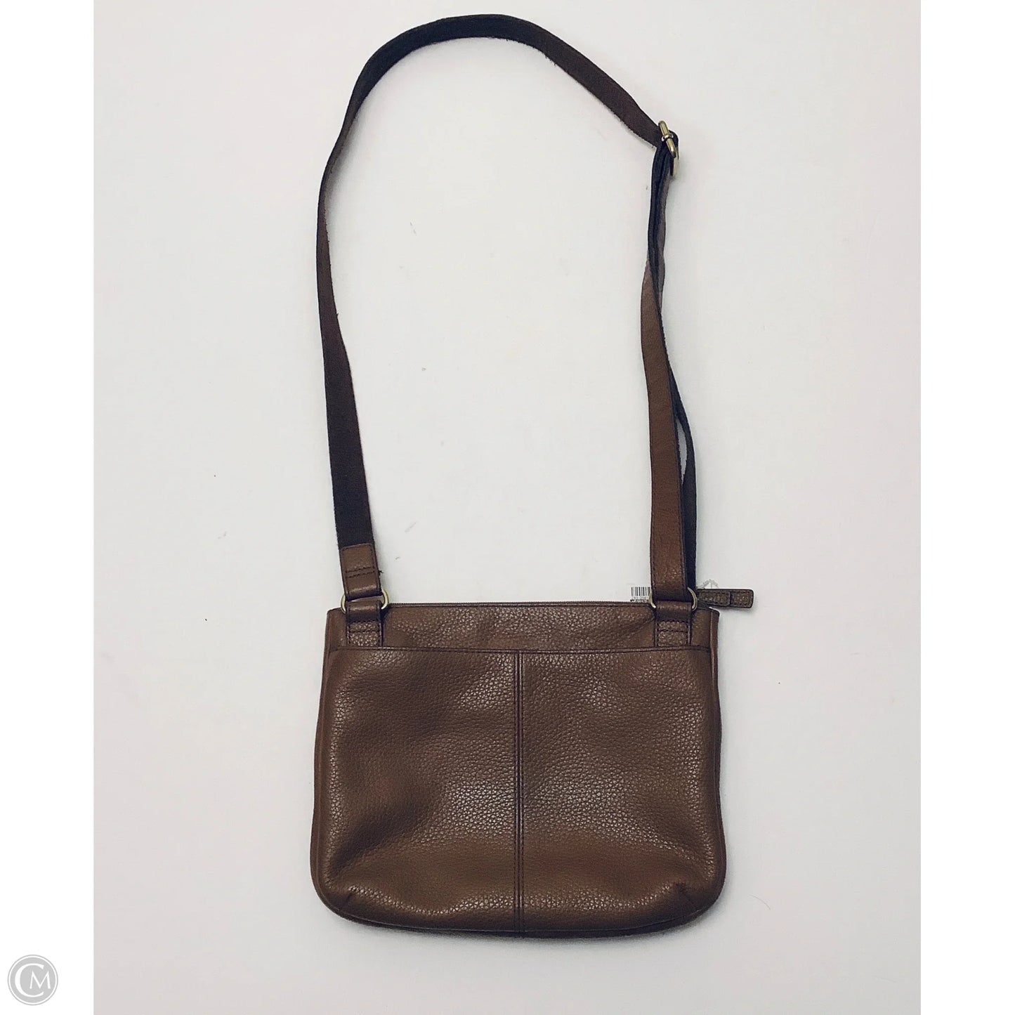 Handbag Leather By Fossil, Size: Medium