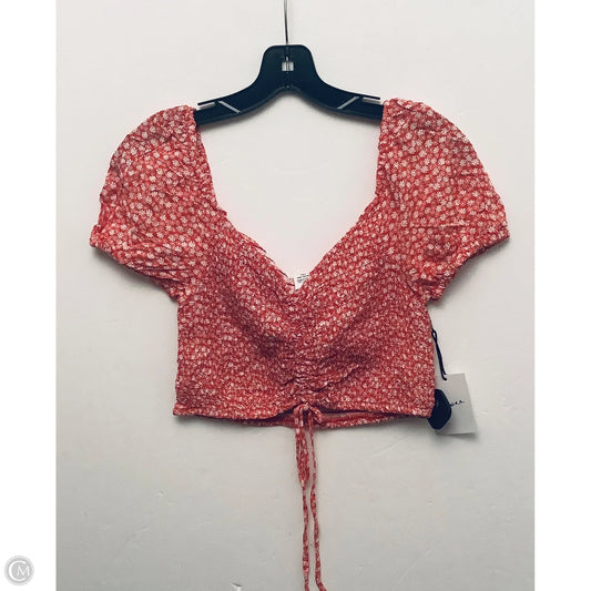 Top Short Sleeve By Japna In Red, Size: M