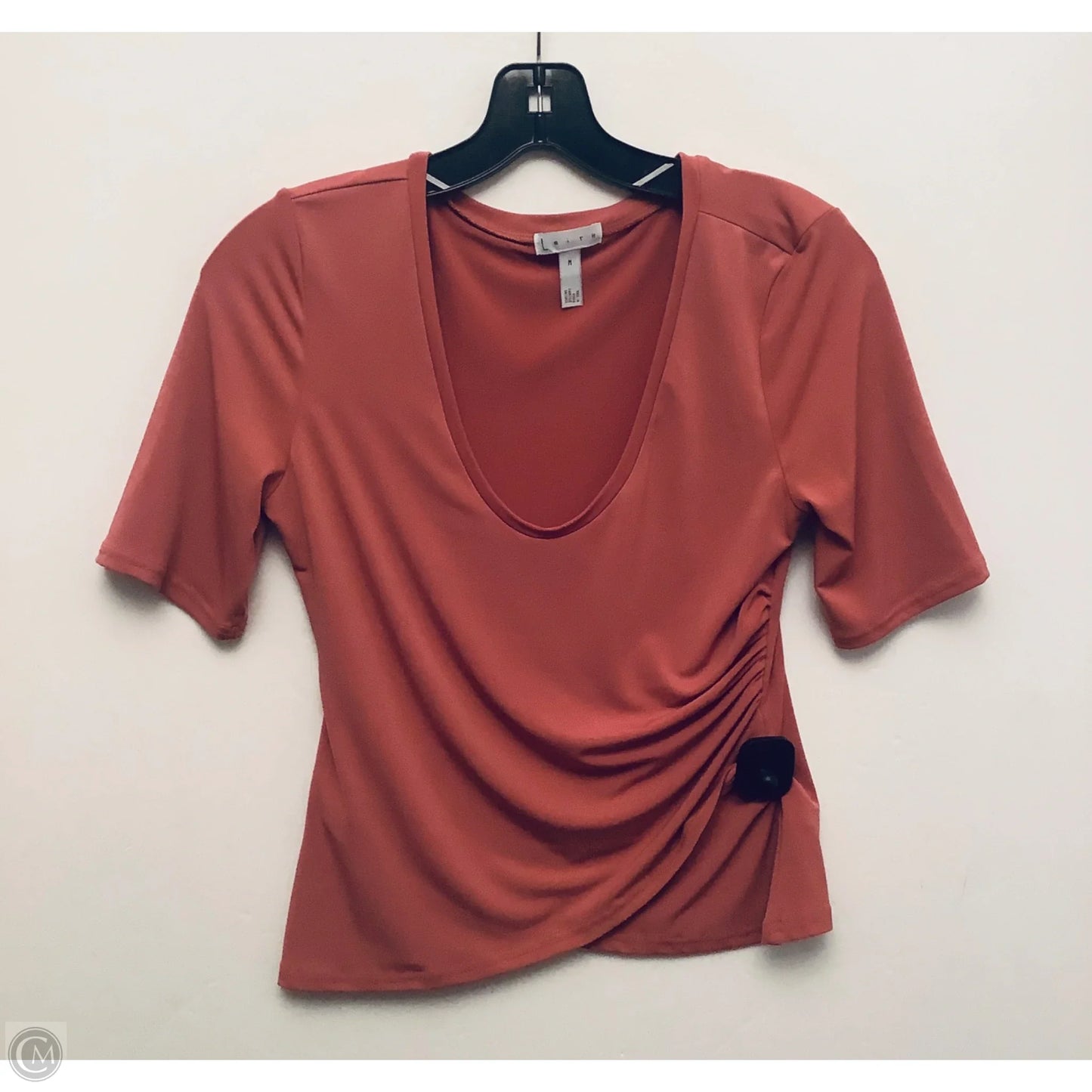 Top Short Sleeve By Leith In Pink, Size: M